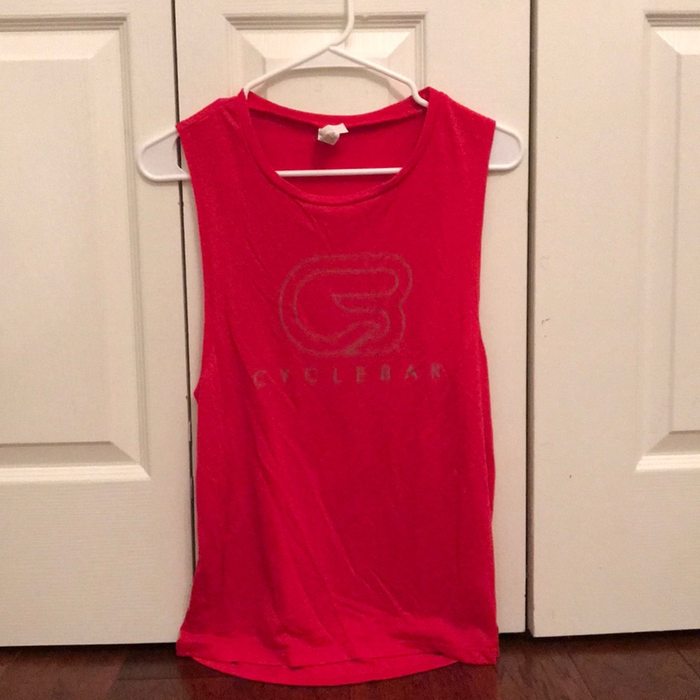 Red Cyclebar metallic letter Tank